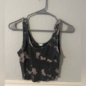 Gray garage cropped tank top. Size small.